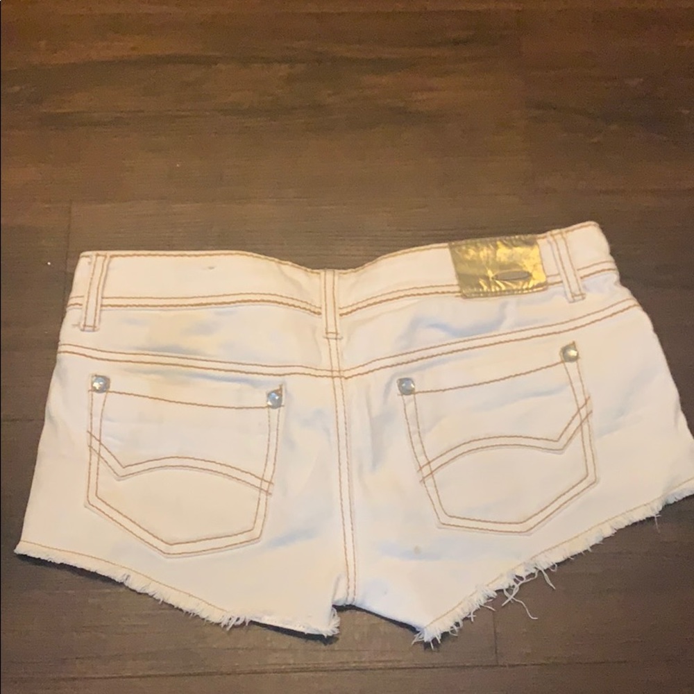 White Jean shorts